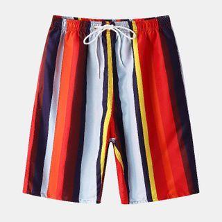 Striped Straight Leg Shorts