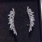 Rhinestone Wings Cuff Earring 1 Pair - As Shown In Figure - One Size