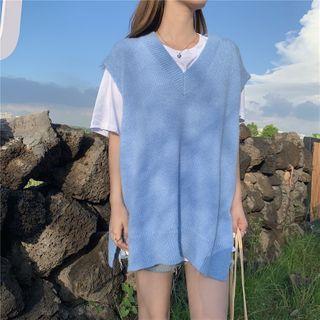 Knit Vest Blue - One Size