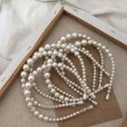 Faux Pearl Hair Band White - One Size