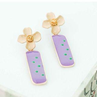Alloy Flower & Bar Dangle Earring
