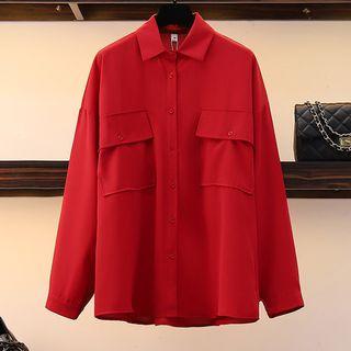 Pocketed Chiffon Shirt