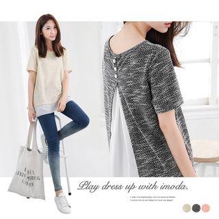 Mock Two Piece Short Sleeve Top