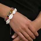 Set: Bead / Shell Bracelet (assorted Designs) 0658 - Gold - One Size