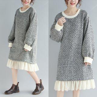 Crew-neck Pullover Dress As Shown In Figure - One Size