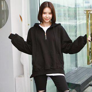 Over-fit Zip-front Hoodie