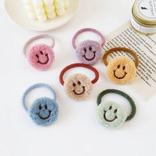 Fleece Smiley Hair Tie