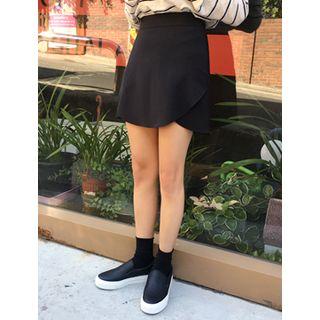 Tulip-hem Mini A-line Skirt
