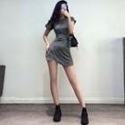 Tie-waist Mini T-shirt Dress