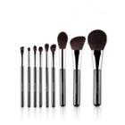 Set Of 9: Makeup Brush Set Of 9 - As Shown In Figure - One Size