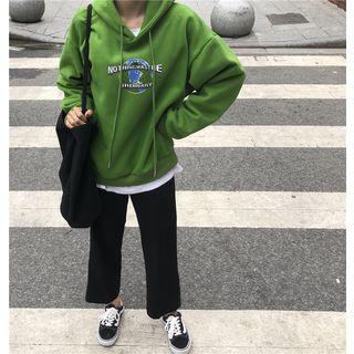 Long-sleeve Letter Print Hoodie As Shown In Figure - One Size