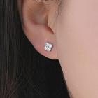 925 Sterling Silver Snowflake Earring 1 Pair - Snowflake Earring - One Size