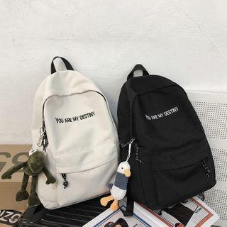 Lightweight Lettering Backpack / Duck Bag Charm / Set