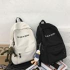 Lightweight Lettering Backpack / Duck Bag Charm / Set