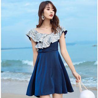 Sequin Ruffle A-line Cocktail Dress