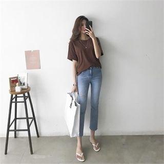 Slit-back Cotton T-shirt