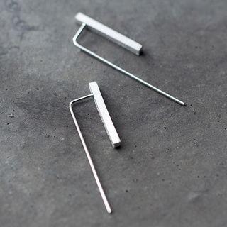 925 Sterling Silver Bar Earring Silver - One Size