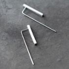 925 Sterling Silver Bar Earring Silver - One Size