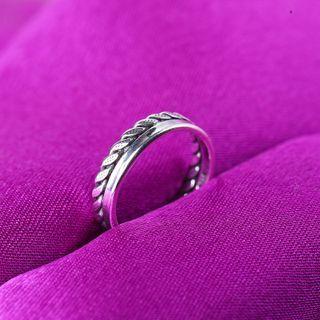 Braided Ring 010 - Silver - One Size