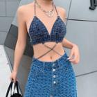 Chain Accent Bikini Top