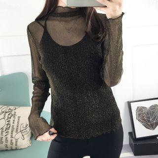 See-through Long-sleeve Top