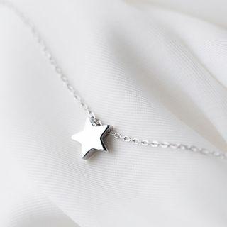 S925 Silver Star Pendant Necklace