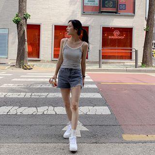 Ribbed Striped Camisole Top