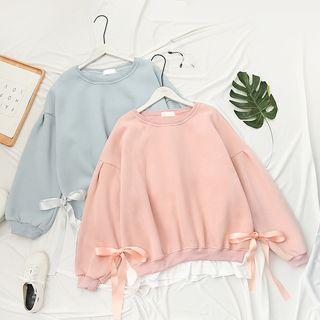 Mock Two-piece Ribbon Pullover