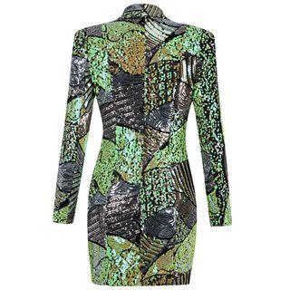 Color Block Sequined Blazer