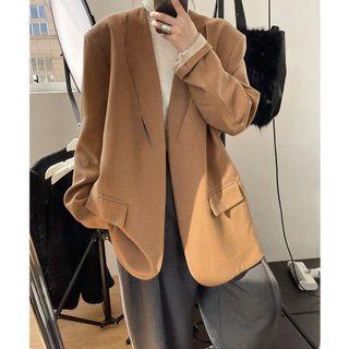 Open-front Collarless Blazer