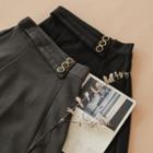Button-detail Midi Flare Skirt