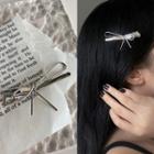 Bow Hair Clip 2035a - Silver - One Size