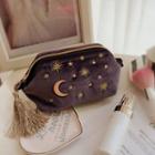 Star Embroidered Makeup Pouch