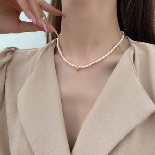 Faux Pearl Chain Necklace Necklace - Faux Pearl - White - One Size
