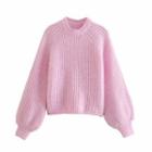 Knit Long-sleeve Cropped Sweater