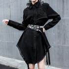 Strap Detail Shirt Dress Black - One Size