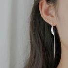 925 Sterling Silver Triangle Fringed Earring Es776 - 1 Pair - One Size