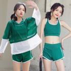 Set: Tankini Top + Bottom + Hoodie