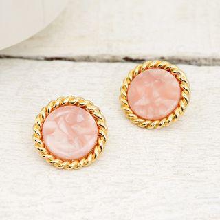 Acrylic Button Earring As Shown In Figure - One Size