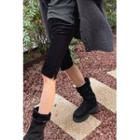 Velvet Knee-length Shorts Black - One Size
