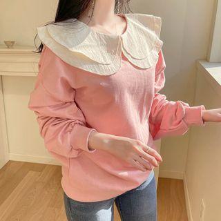 Layered-collar Sweatshirt