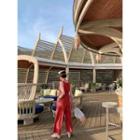 Smocked-waist Linen Blend Jumpsuit