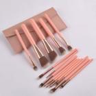 Set Of 14: Makeup Brush Set Of 14 - With Bag - Pink - One Size