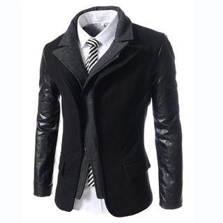 Mock Two-piece Panel Jacket