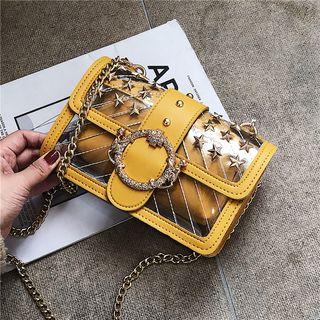 Star Stud Flap Crossbody Bag