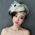 Feather Bridal Headpiece With Veil