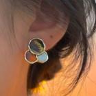 Retro Color Block Earring As Show In Figure - 1429a#