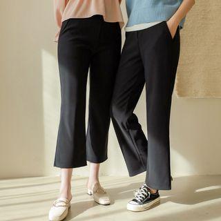Band-waist Boot-cut Pants In 3 Lengths