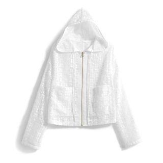 Hooded Lace Cropped Jacket
