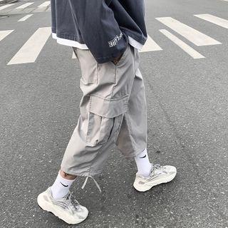 Cargo Wide Leg Capri Pants